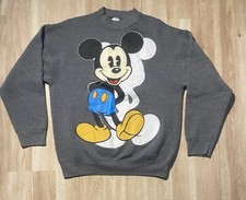 Vintage Mickey & Co Disney Pullover Sweatshirt Sz Large Gray USA Made