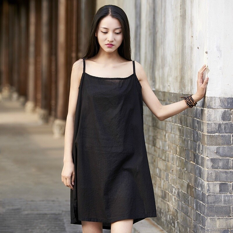 Retro Womens Summer Cotton Linen Slip Strappy Sleeveless Petticoat Midi Dress | eBay Retro Womens Summer Cotton Linen Slip Strappy Sleeveless Petticoat Midi Dress | eBay