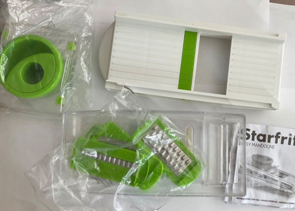 starfrit-easy-mandoline-green-with-5-blades-with-box-food-slicer