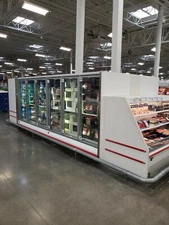HUSSMAN MDL# RL-3. Frozen Food, 6 glass door, remote-low/med temp, BAJA, cream w