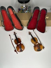 Miniature Violin And Cello In Cases