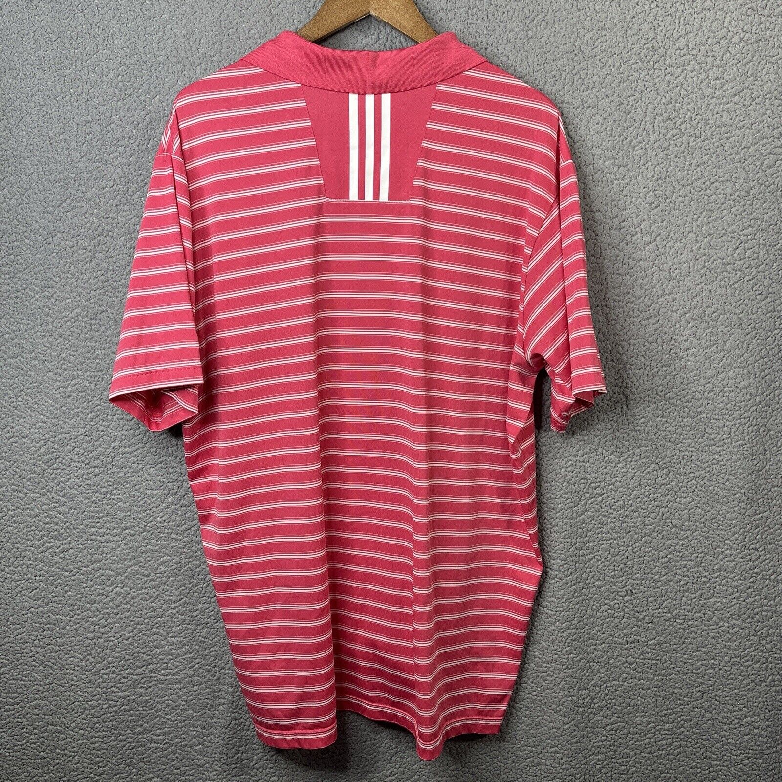 Adidas Mens Polo Shirt 2XL XXL Pink Climate Lite Lightweight Golf ...