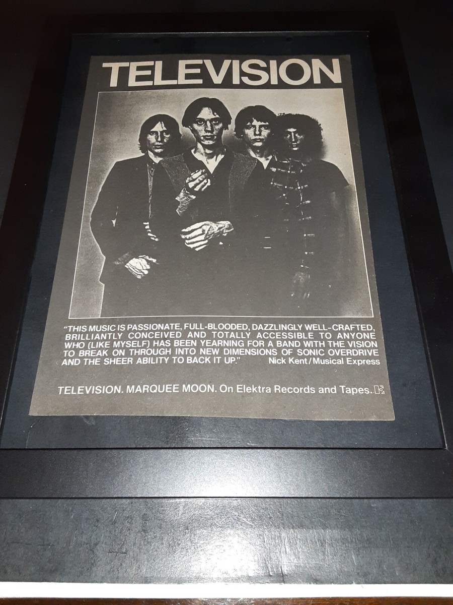 Television Marquee Moon Rare Original Promo Ad Framed! | eBay
