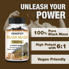 Organic Black Maca Extract, Pure, High Quality - Free Shipping