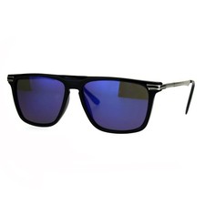 Mens Mod Thin Plastic Flat Top Designer Sunglasses
