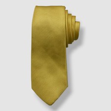 Perry Ellis Portfolio Men Yellow Oxford Neck Tie Size 56x3.25