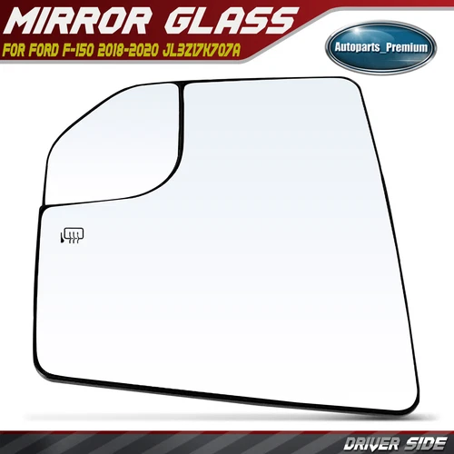 Left Mirror Glass w/Spotter Glass w/Heated for Ford F-150 2018-2020 JL3Z17K707A
