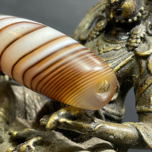 Tibetan Nepalese Himalayan Ancient agate Old Dzi Talisman Eye Beads Amulet - Picture 4 of 13