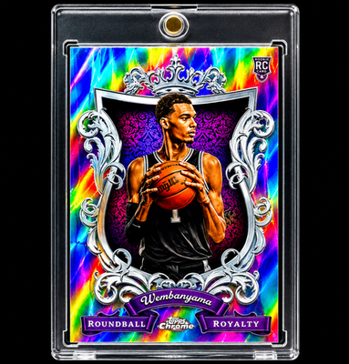 VICTOR WEMBANYAMA ROOKIE SILVER PRIZM Topps Chrome Insert Lavender