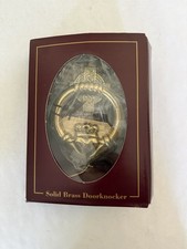 D & G Solid Brass CLADDAGH Doorknocker / CELTIC CROSS Back- Spain - NIB