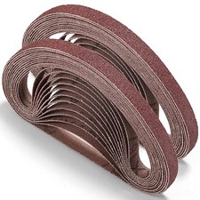 Sanding Belt 24 Pack 1/2 x 18 Inch Aluminum Oxide Air File Sander Belt Assort...