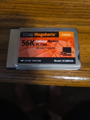 3Com Megahertz 56K Cellular Modem PC Card Model 3CXM556 & Encore 11 MBPS PC CARD