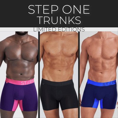 STEP ONE Neu Herren Trunks (kürzer) Bambus Unterwäsche - Limited Editions