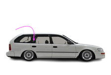 Fits: 88-92 Toyota Corolla 4D Station Wagon Rear Right/Passenger Side Vent Glass