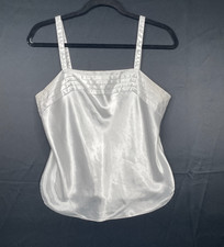 Vintage Indulgence Camisole Womens 36 White Lingerie Top Coquette Silky Cami