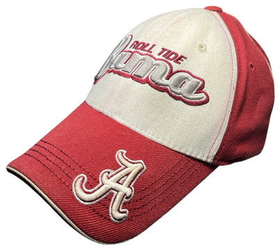 Bama Roll Tide Hat Cap Structured Crimson & White One Fit Top Of The World