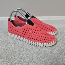 Ilse Jacobsen Womens Raspberry Tulip Slip On Shoes Sz 39 US 8