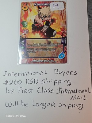 Katsuki Bakugou MHA02-19 Union Arena Card   BUY ME B Y OR I EXPLODE (Maybe)