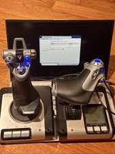 Logitech G Saitek X52 HOTAS Acceleratore + Stick Sistema di Controllo Volo Testato Funzionante