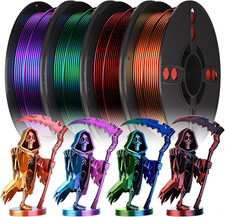 1.75 PLA Filament Bundle, Silk PLA 250G 4 Dual Color Coextrusion Filament