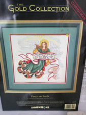 Gold Collection Dimensions Cross Stitch Kit 8495 Peace on Earth 14x13 Angel