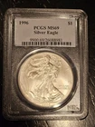 1996 $1 American Silver Eagle MS69 PCGS