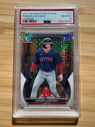 Roman Anthony 2023 Bowman 1st Mega Box Chrome Prospects BCP-71 ROOKIE PSA 10