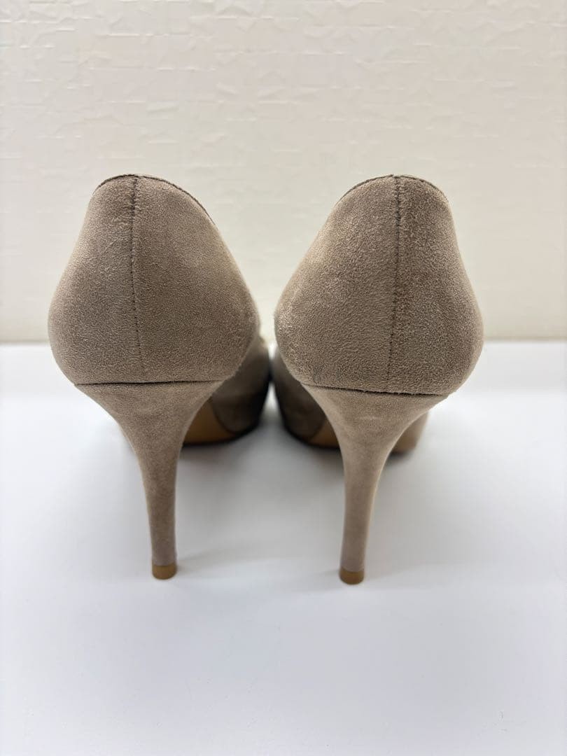 LOUIS VUITTON Pumps Heel Suede Beige EU37/US7 120393c thumbnail 15