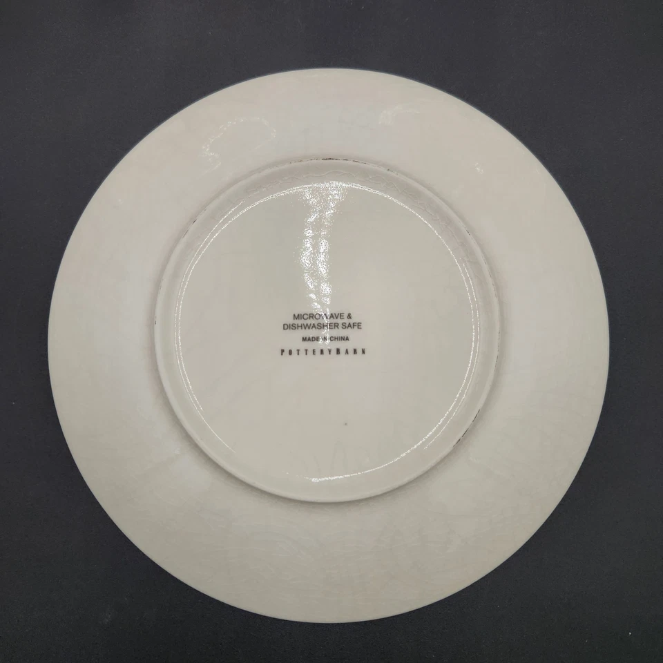 Juego de 4 platos de ensalada Pottery Barn Pasture Bunny esmalte craquelado retirado Foto 3 de 4
