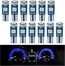 12pcs T5 Led Bulbs 74 73 37 2721 12v Canbus Error Free Instrument Cluster Li...