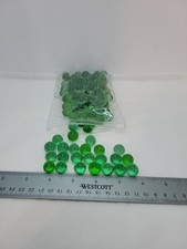 Lot Of 100 Green Glass Marbles ,vase Filler Fish Tank Filler Table Decor...