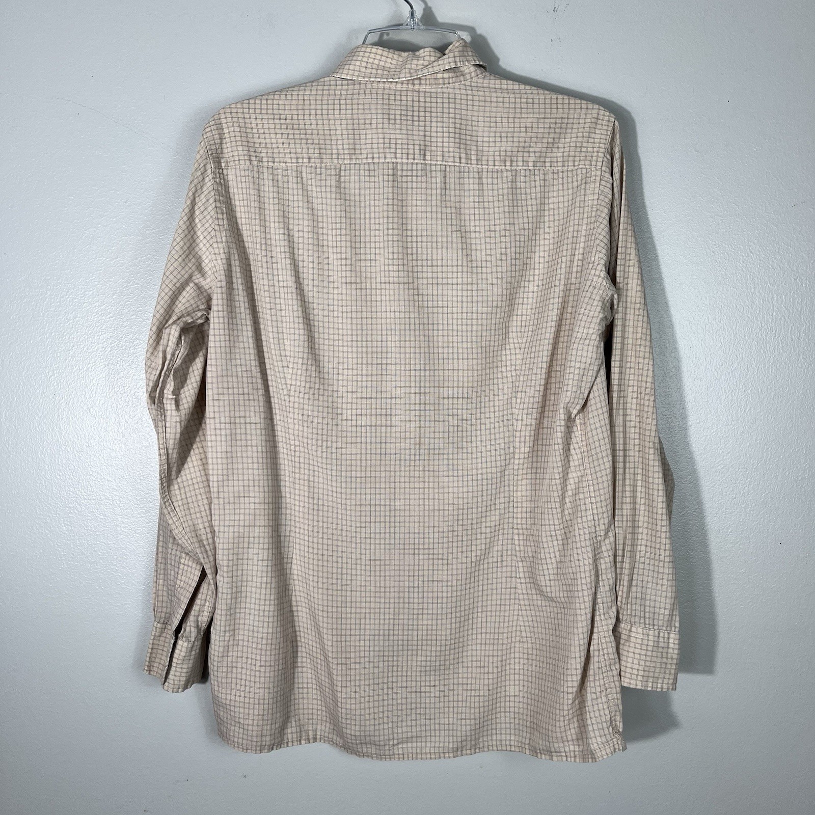 SAINT LAURENT Camicia YSL Yves St Laurent beige neutra leggera con bottoni e colletto 15 5