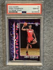 2023 Panini NBA Hoops #2 Amen Thompson Extreme Team PSA 10 Gem MT Rookie Card RC