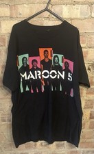Maroon 5 Band T-Shirt Size Large 44”Black 100% Cotton Pop Rock Funk