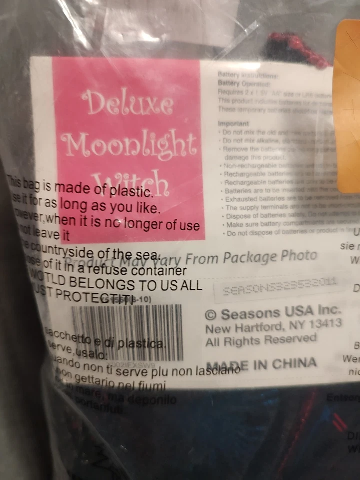 Disfraz de bruja iluminado Moonlight de lujo para niña Foto 4 de 4