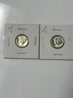 1943-P and 1944-P Silver Mercury Dime Flashy Solid Gem BU+ Bright Frosty White