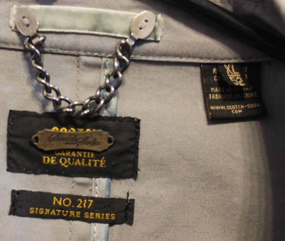 Scotch & Soda Men's Blazer Size 52 XL Gray 1-Button Jacket Single Breast Paisley - Image 3 of 4