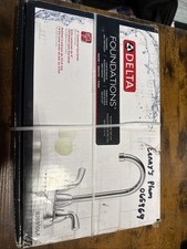 Delta B28910LF Chrome Foundations Bar Faucet Prep Faucet BRAND NEW 4  Centerset
