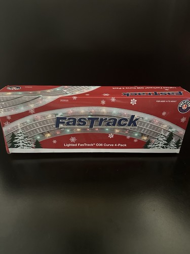 Lionel 2025020 Iluminado FasTrack 036 Curve Track Secciones Paquete de 4 O 027 Nuevo Precintado | Condition: New