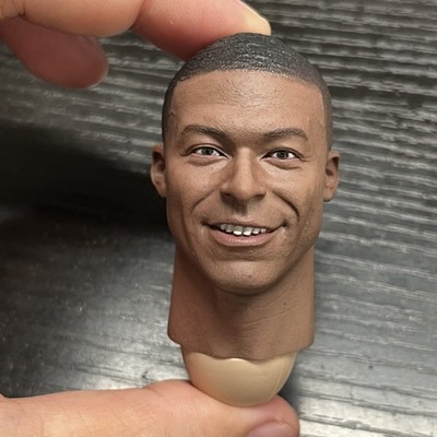 1/6 Scale Mbappe Head Sculpt African for  12'' action Figure worldbox hot toys
