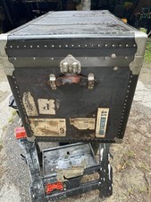 Antique Steamer trunk Ellis Island Via Norway