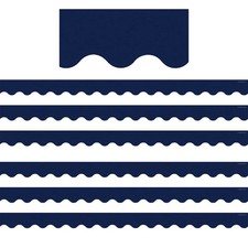 Teacher Created Resources Navy Scalloped Border Trim 35ft 6 Packs