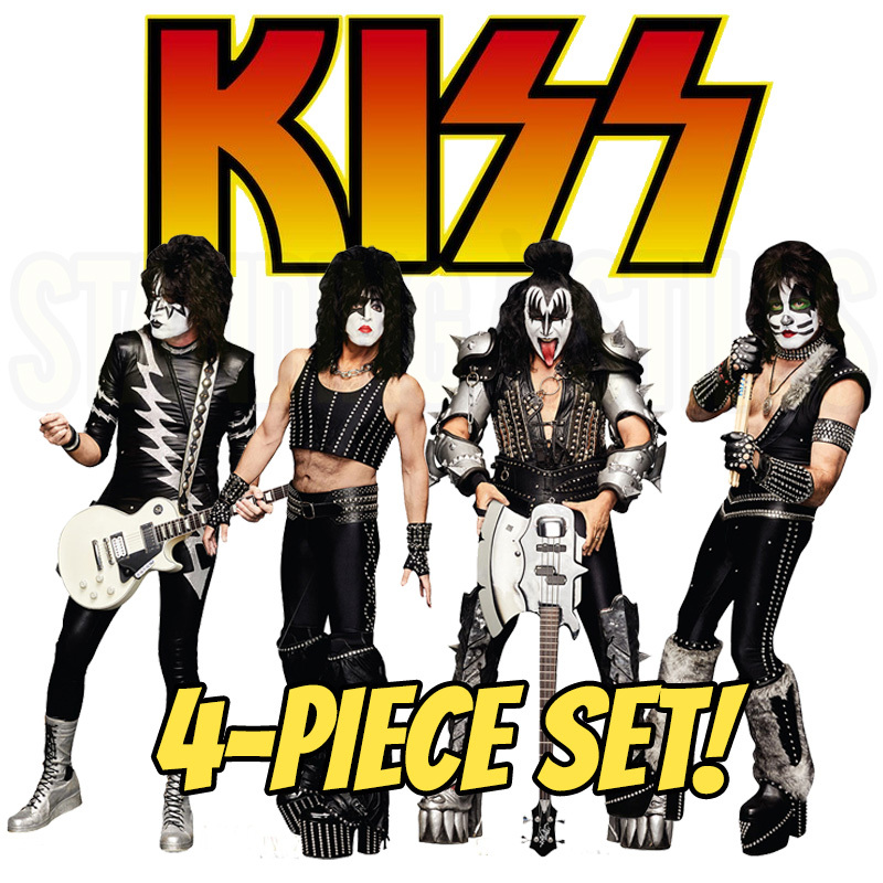 KISS 4-Piece Set of CARDBOARD CUTOUT Standups Standees Posters