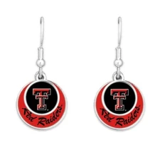 55427 Texas Tech Red Raiders Stacked Disk Earrings