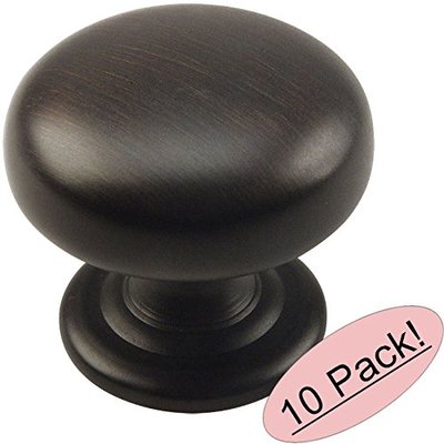 *10 Pack* Cosmas Cabinet Hardware Oil Rubbed Bronze Round Knobs #5737ORB