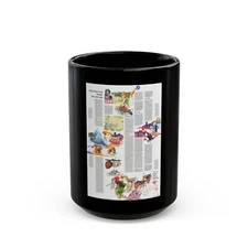 USA - Mid-Atlantic States 2 (1976) (Map) Black Coffee Mug