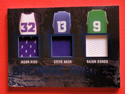 Steve Nash GAME USED JERSEY CARD #d33/35 Rajon Rondo JASON KIDD 2020 ...