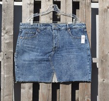 NEW Old Navy Higher High Rise Blue Jean Denim Marcia Mini Skirt Sz 16