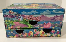 Retro Lisa Frank Glitter Princess Cassara Mirrored Stationary Jewelry Box