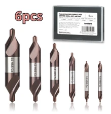 Center Drill Bit Set, TiAlN Coated Cobalt M35 HSS Centering Drill Bit for Sta...